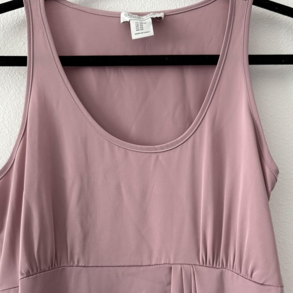 Rachel Zoe Dust Pink Satin Sleeveless Maxi Dress with Pockets XS NWOT - Picture 6 of 14